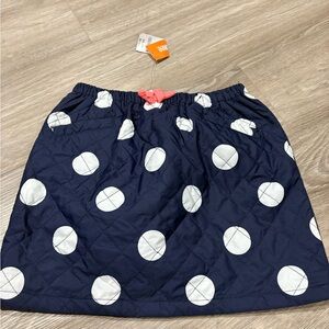 Gymboree Navy and White Quilted Mini Skirt size 10 new